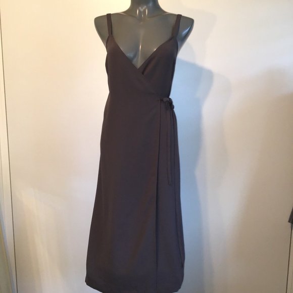 Aritzia Wilfred Astere Wrap Midi Dress in Gray  Size XS - Picture 1 of 15